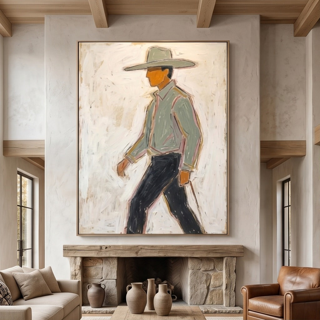 Modern Western Cowboy Wall Art #TO888