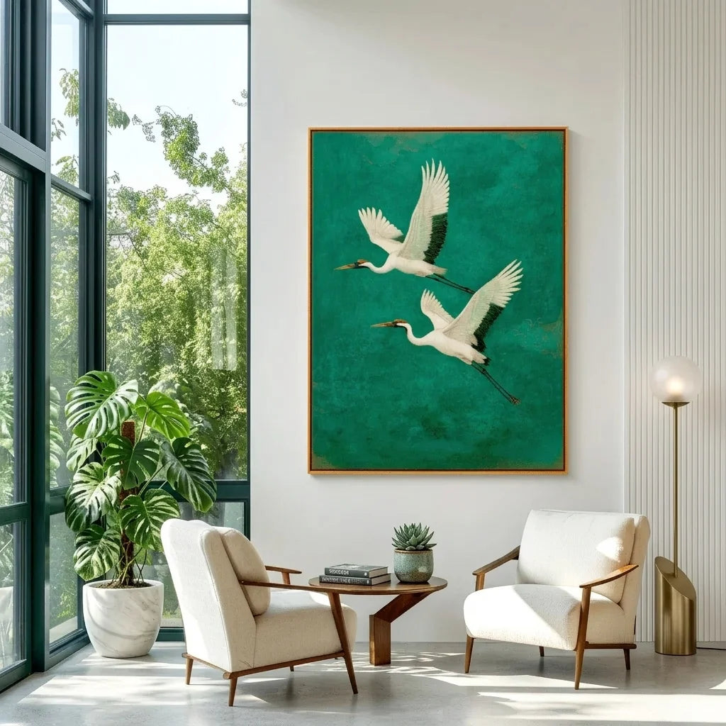 Textured Crane Wall Art #MC626