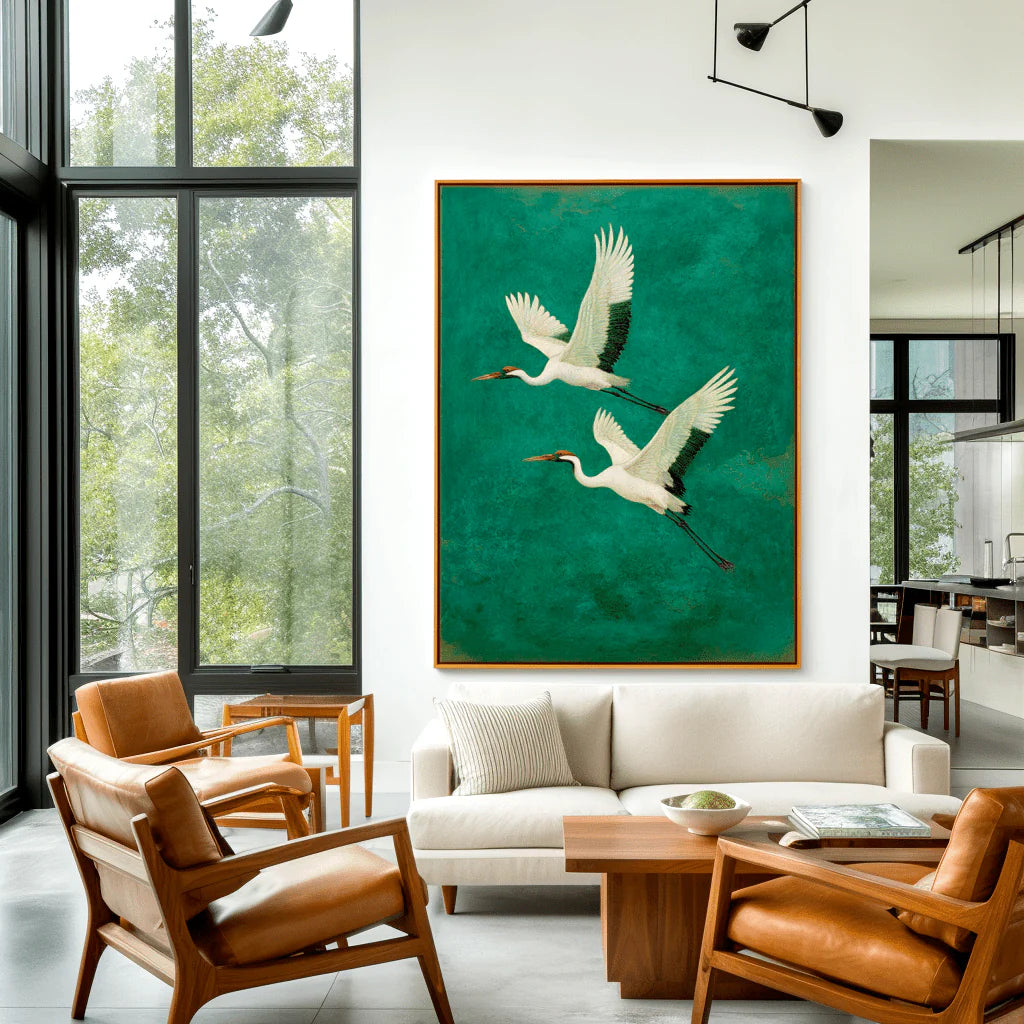 Textured Crane Wall Art #MC626