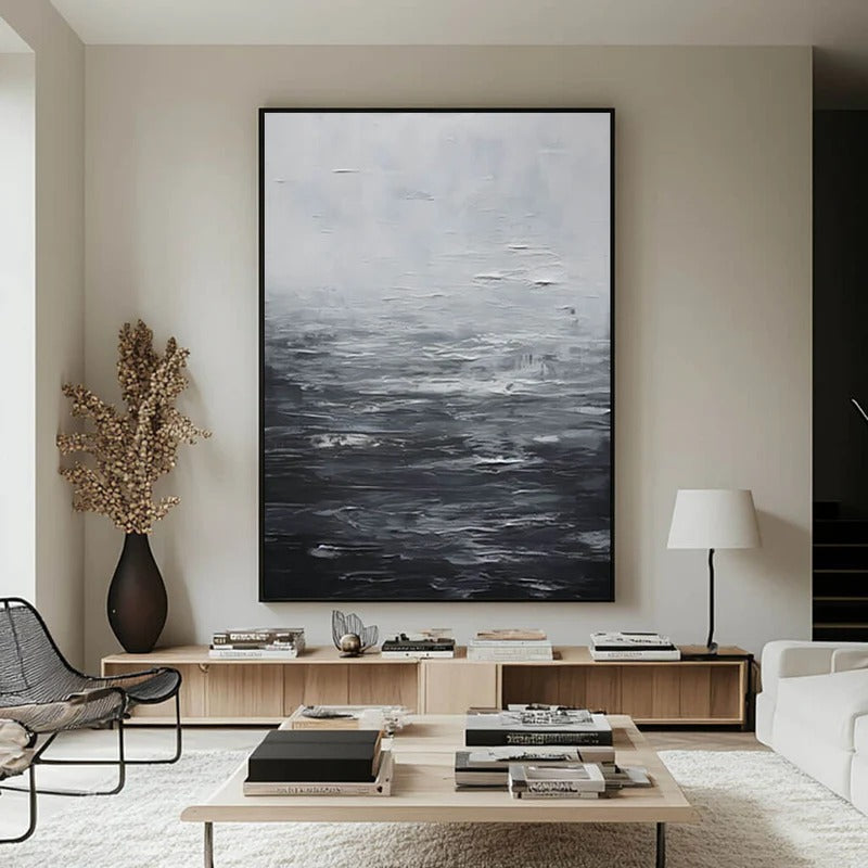 Abstract Black & White Wall Art #TA418