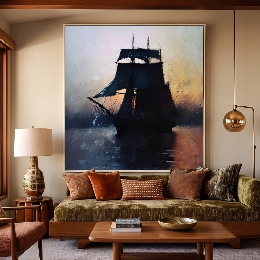 Moody Sailboat Wall Art #TO875