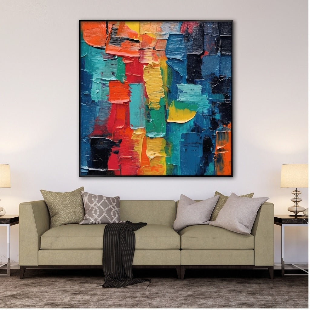 Multicolor Textured Abstract Wall Art #TO178