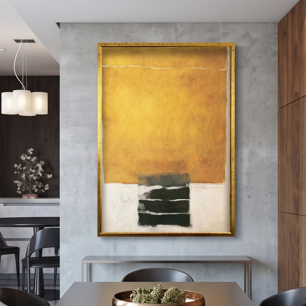 Mustard Yellow Abstract Wall Art #TO138