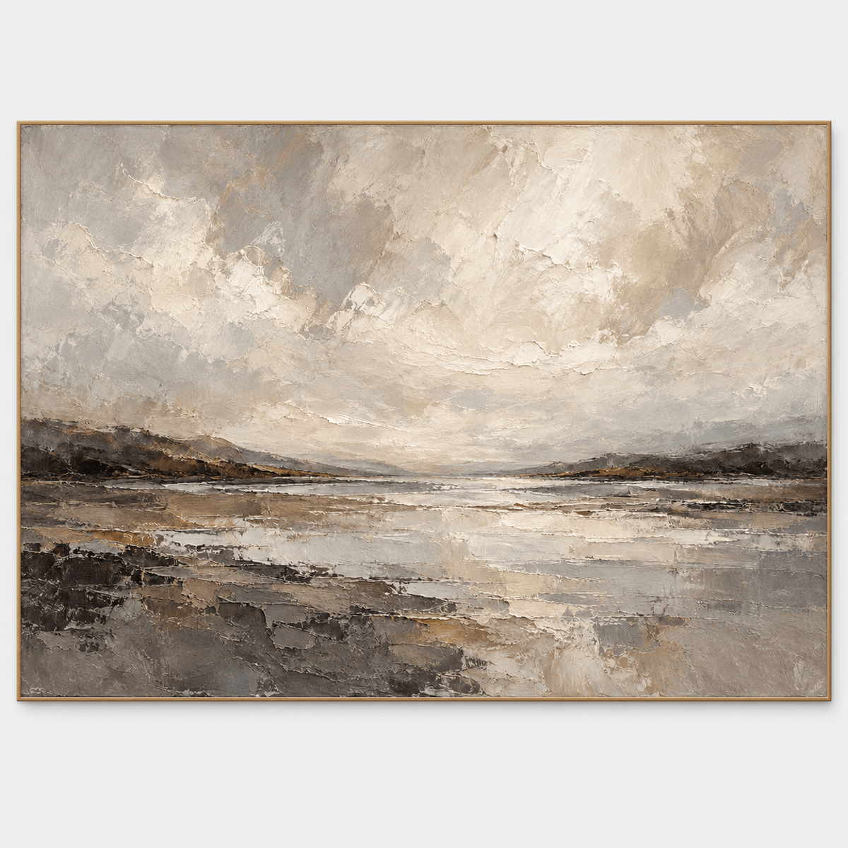 Neutral Abstract Landscape Wall Art #TO188