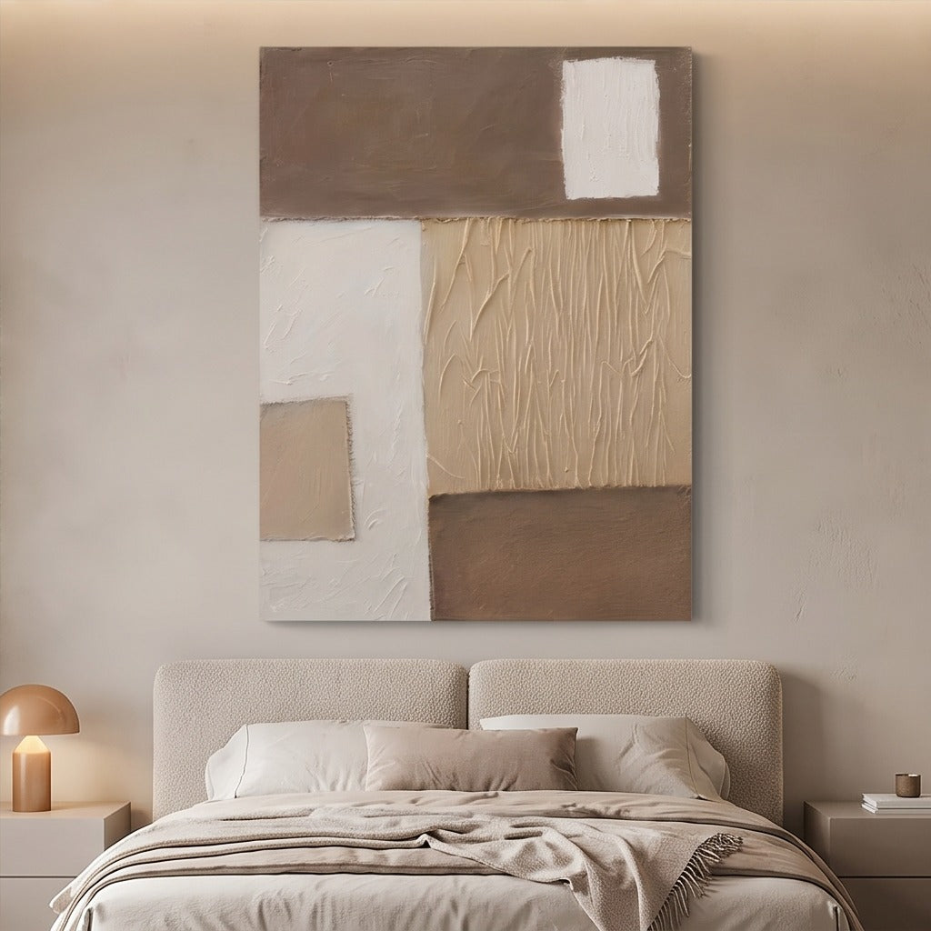 Neutral Geometric Abstract Wall Art #TO187