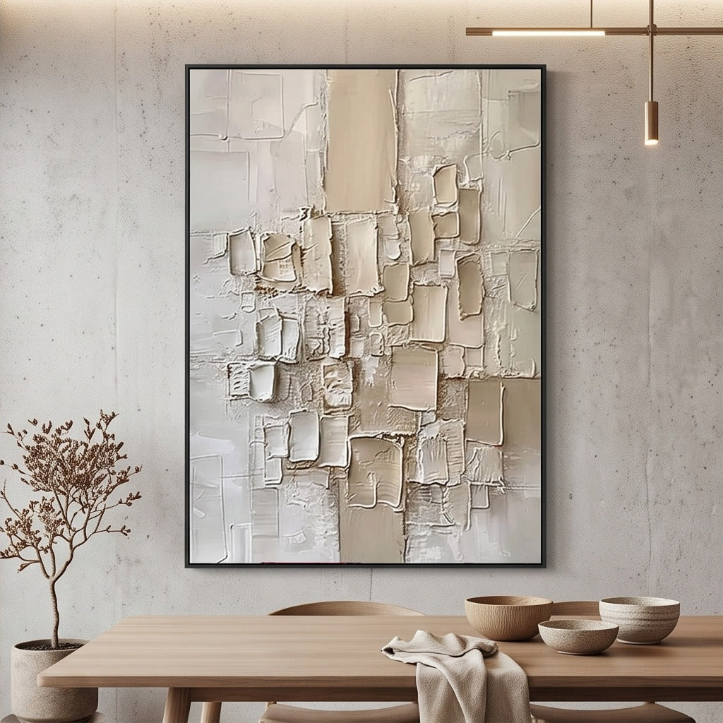 Neutral Textured Abstract Wall Art #TO816