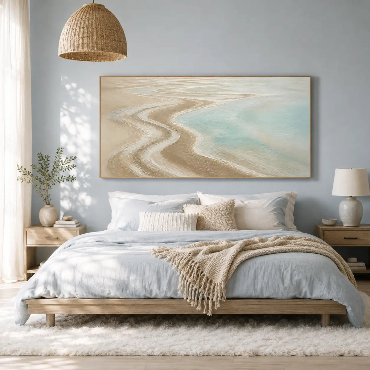Neutral Coastal Abstract Wall Art #TO034