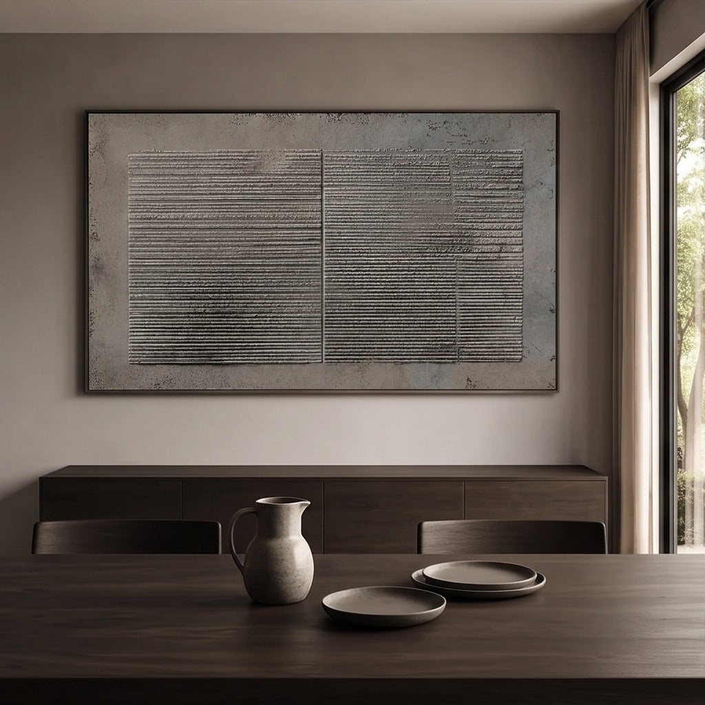 Neutral Geometric Abstract Wall Art #TO182