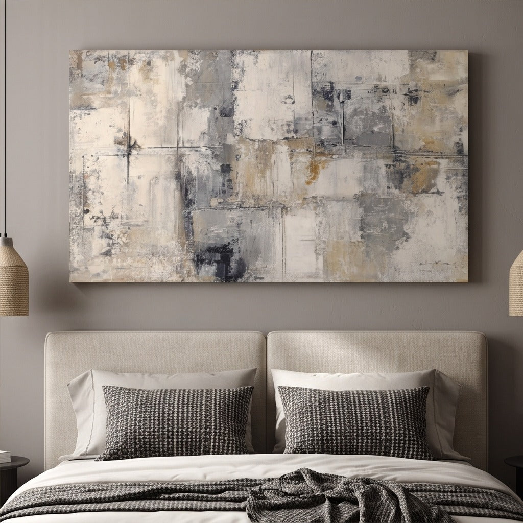 Neutral Geometric Abstract Wall Art #TO213