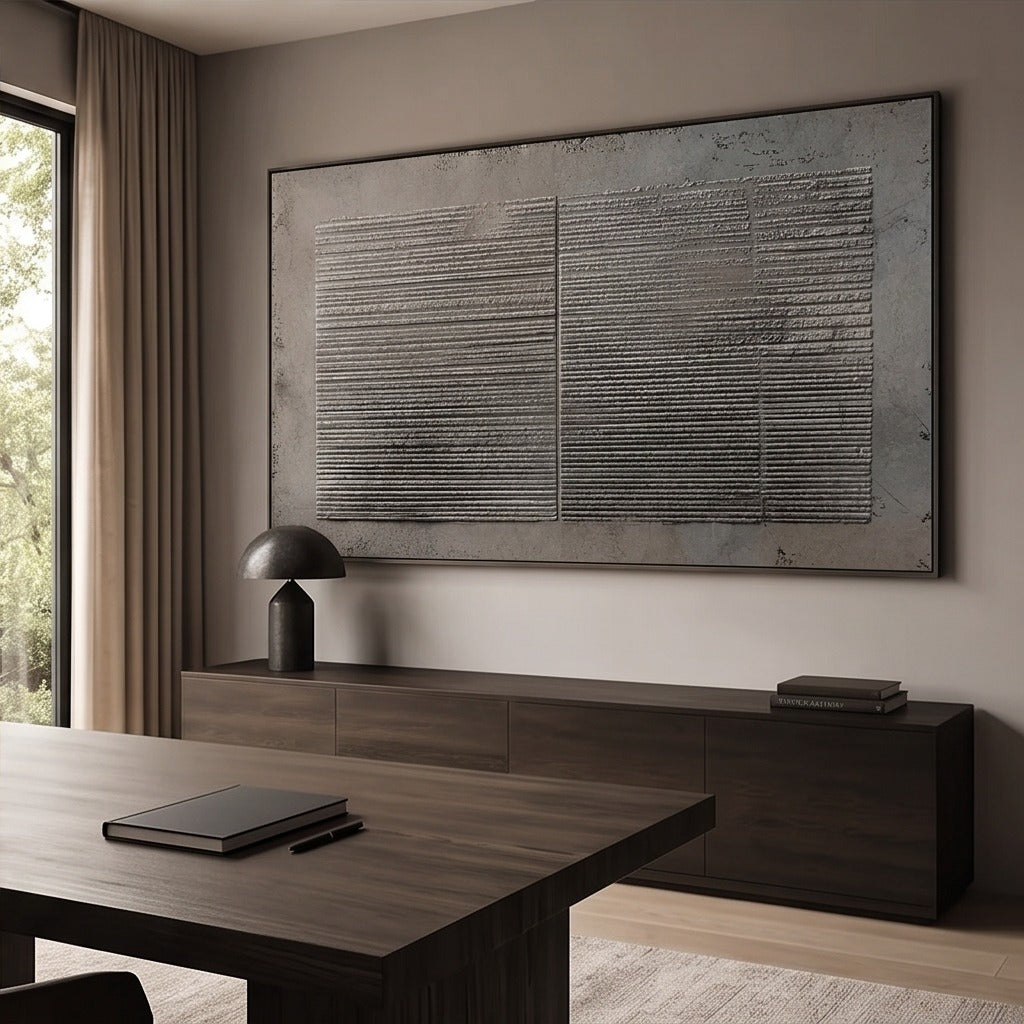 Neutral Geometric Abstract Wall Art #TO182