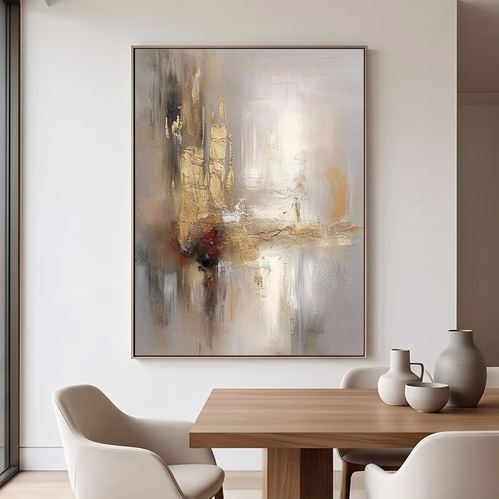 Neutral Gold Abstract Wall Art #TO164