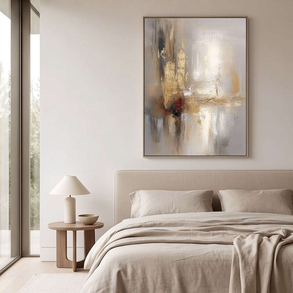 Neutral Gold Abstract Wall Art #TO164