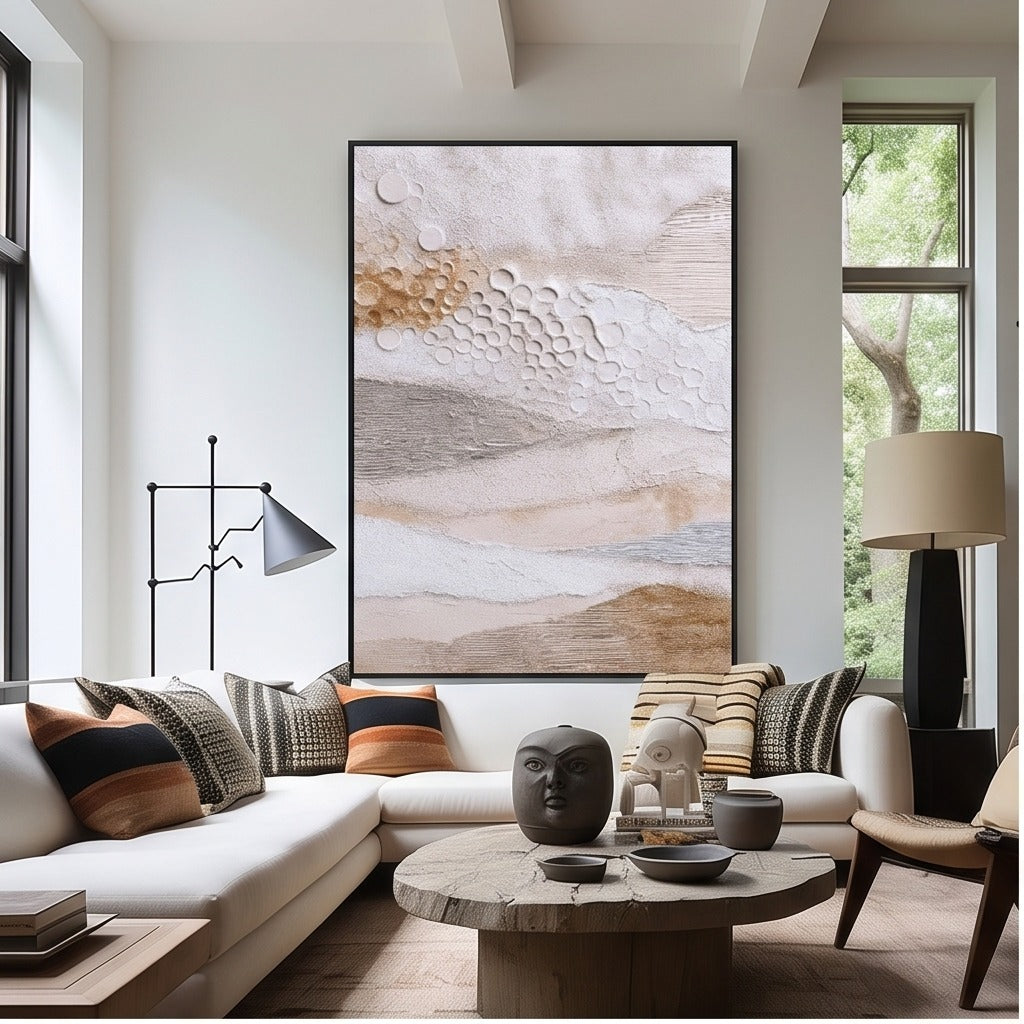 Neutral Textured Abstract Wall Art #TO810