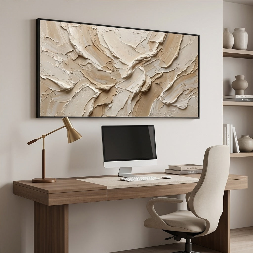 Neutral Textured Abstract Wall Art #TO899