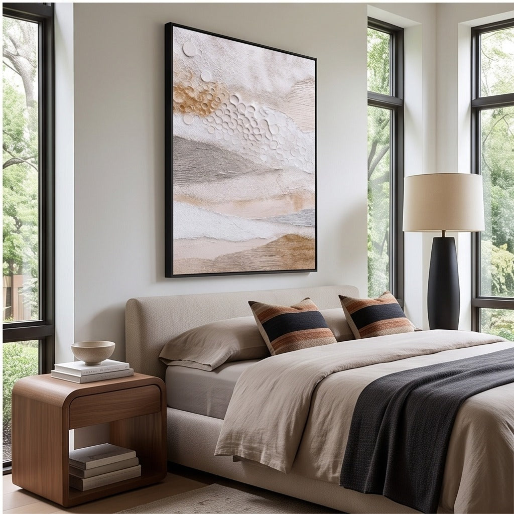 Neutral Textured Abstract Wall Art #TO810