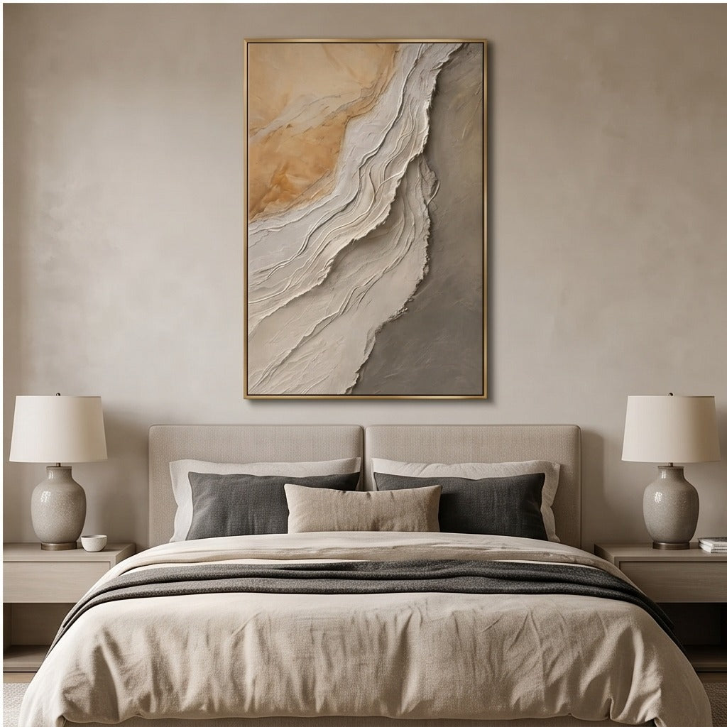 Neutral Textured Abstract Wall Art #TO183