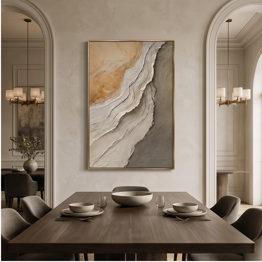 Neutral Textured Abstract Wall Art #TO183