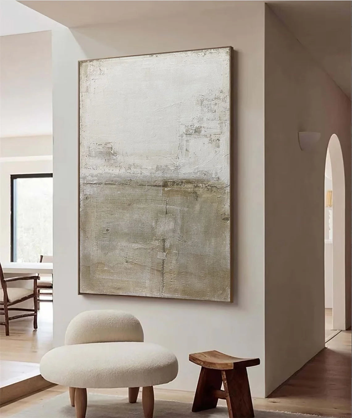 Neutral Abstract Wall Art Canvas #MT338