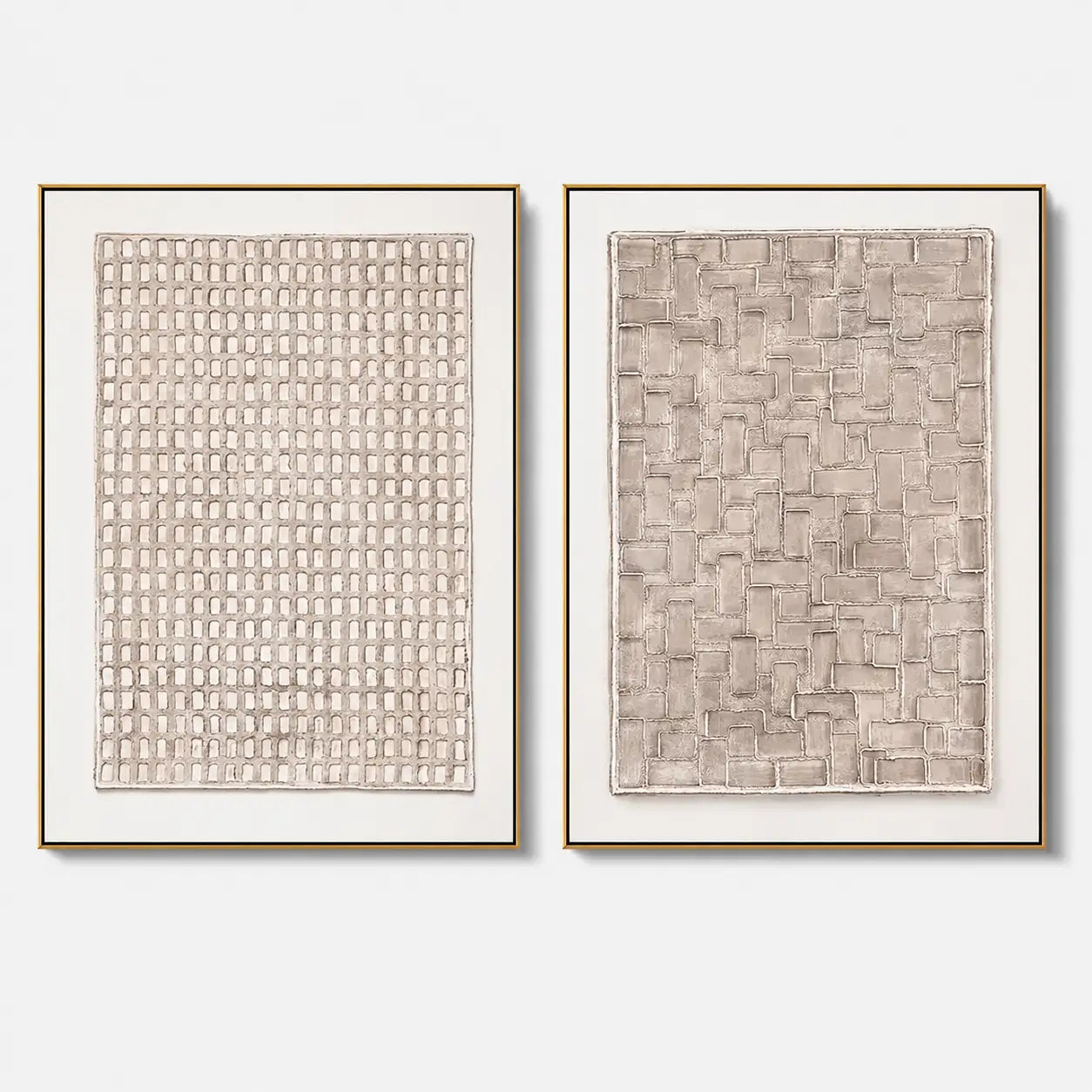 Neutral Abstract Canvas Set #MT322