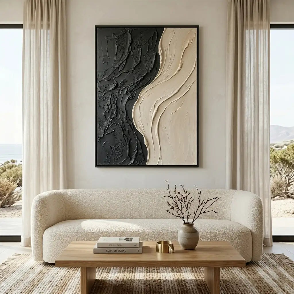 Neutral Textured Abstract Wall Art #MT018