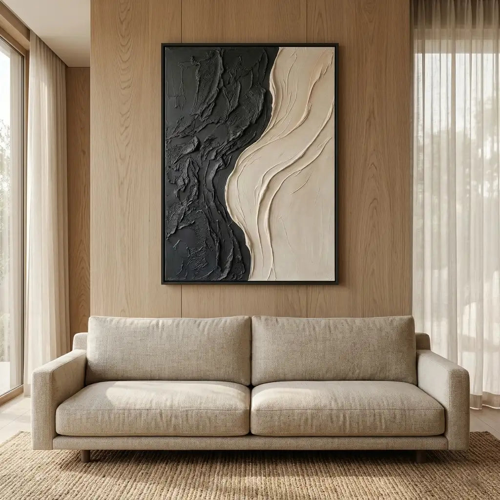 Neutral Textured Abstract Wall Art #MT018