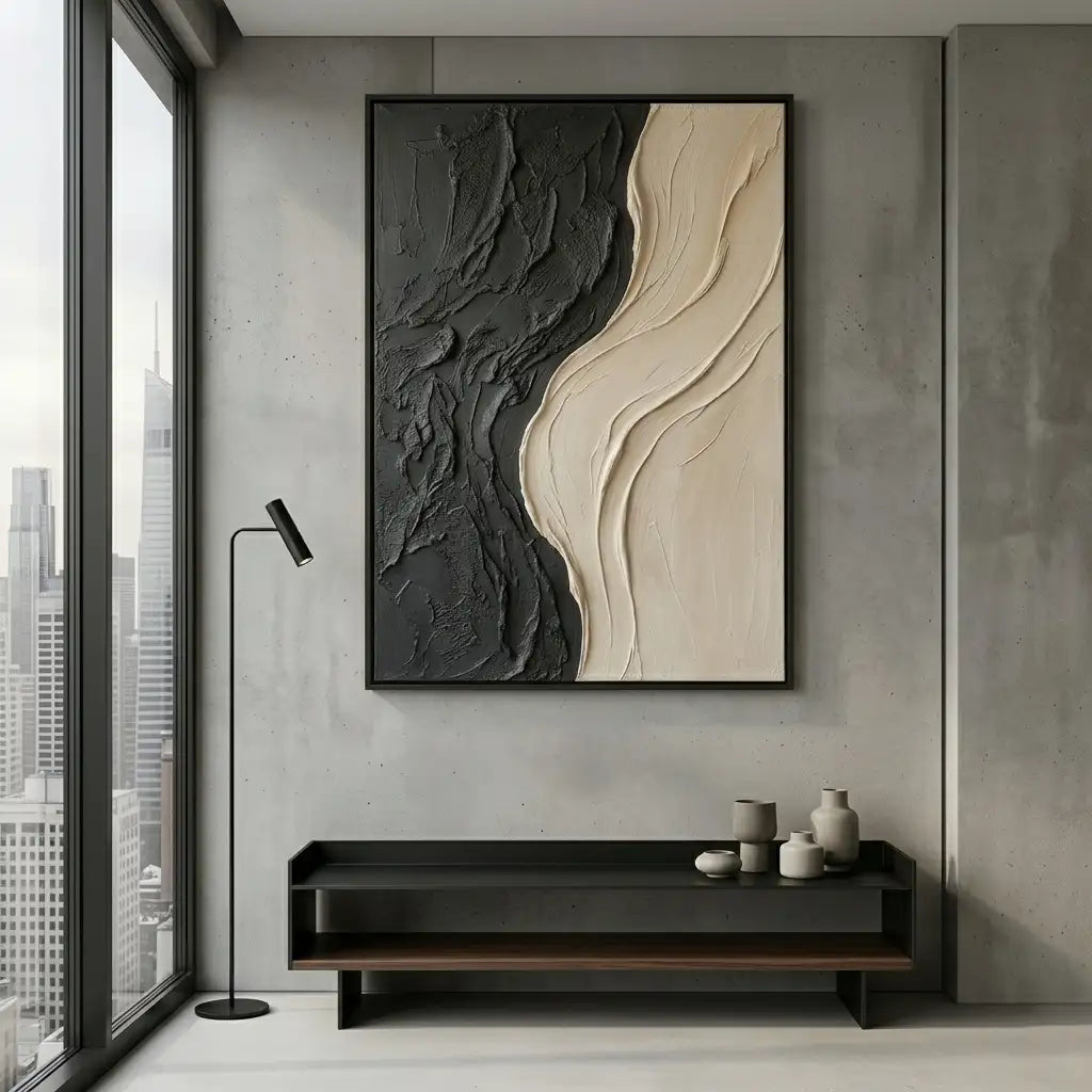 Neutral Textured Abstract Wall Art #MT018