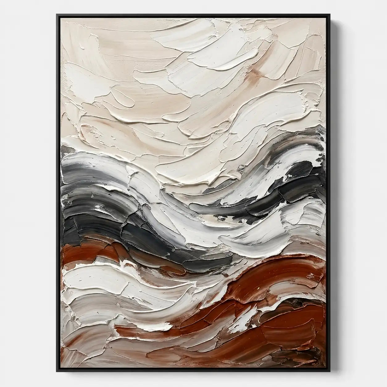 Neutral Textured Abstract Wall Art #TA050