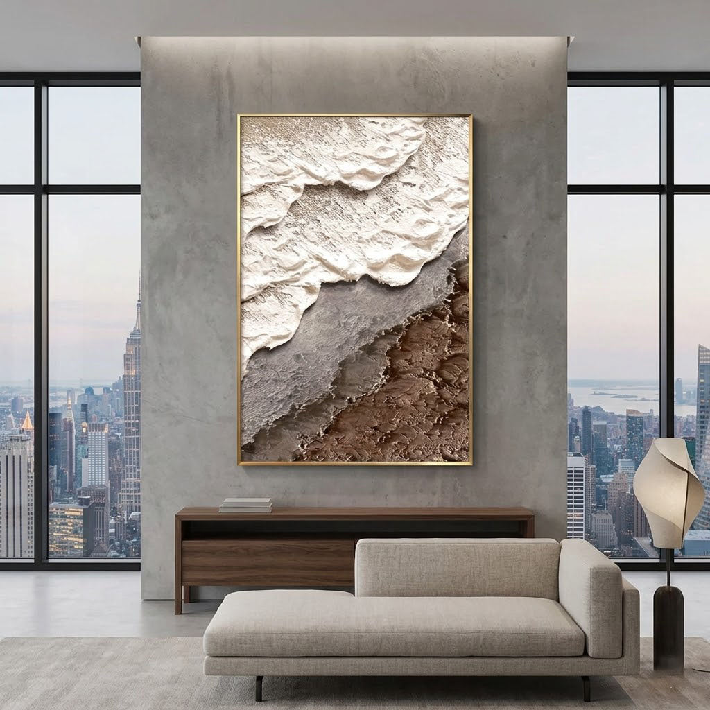 Textured Neutral Abstract Wall Art #MT319