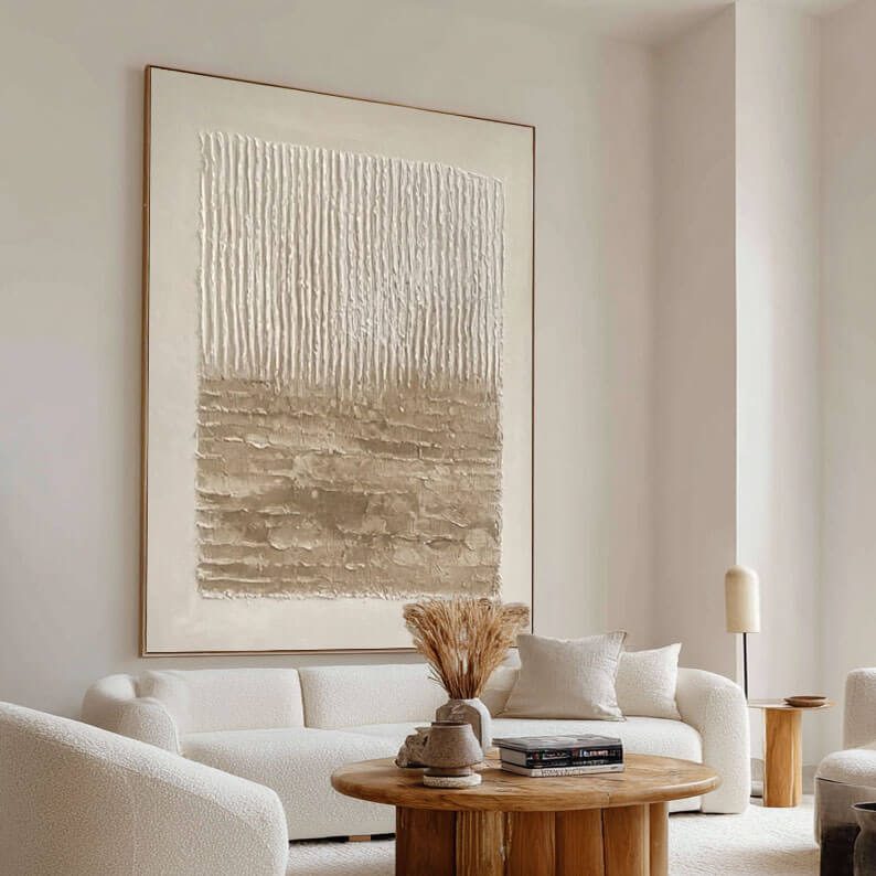 Neutral Textured Abstract Wall Art #MT823