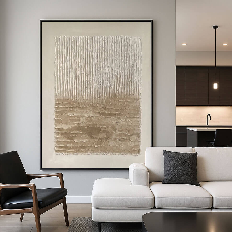 Neutral Textured Abstract Wall Art #MT823