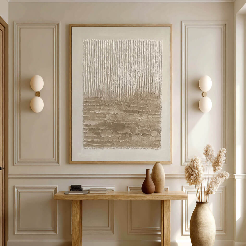 Neutral Textured Abstract Wall Art #MT823