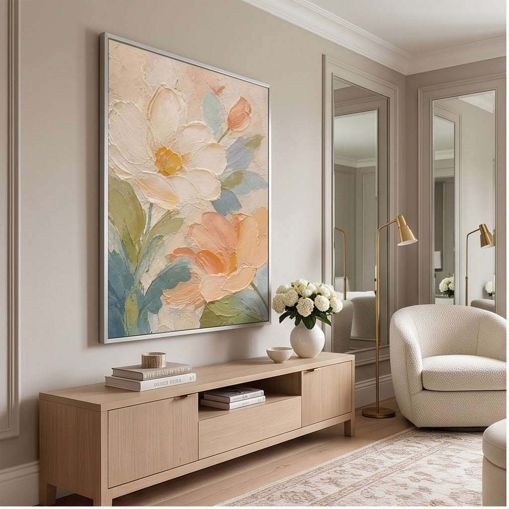 Pastel Floral Abstract Wall Art #TO191