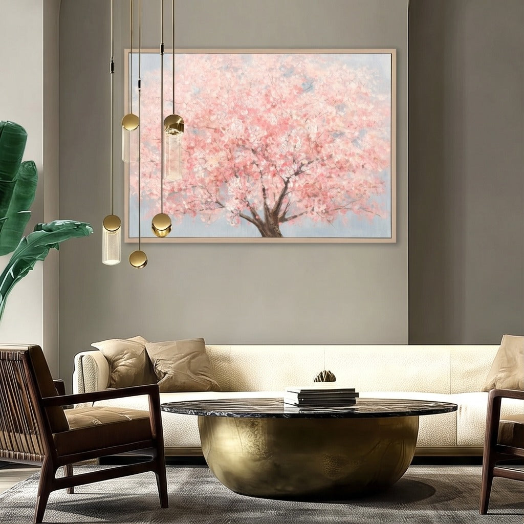 Pink Cherry Blossom Tree Wall Art #TO019