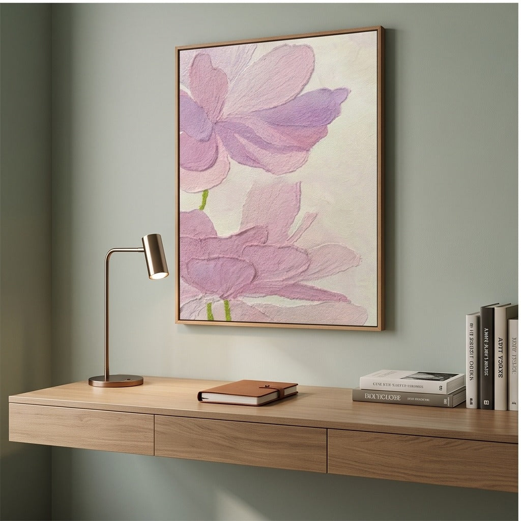 Pink Floral Abstract Wall Art #TO163