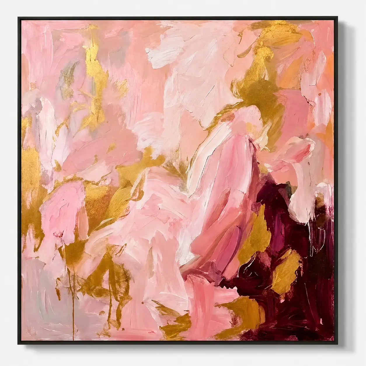 Pink & Gold Abstract Wall Art #TA139