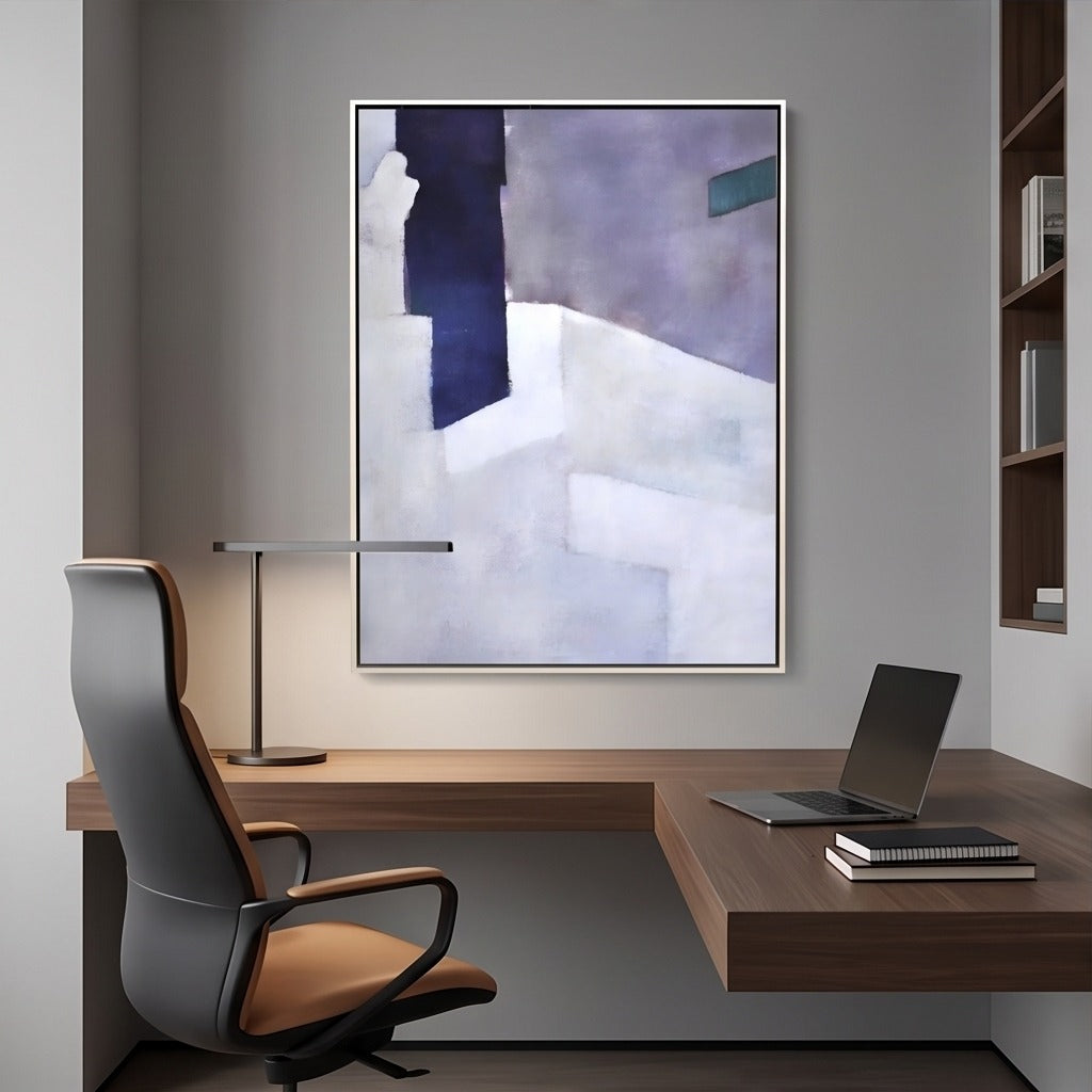 Purple Geometric Abstract Wall Art #TO807