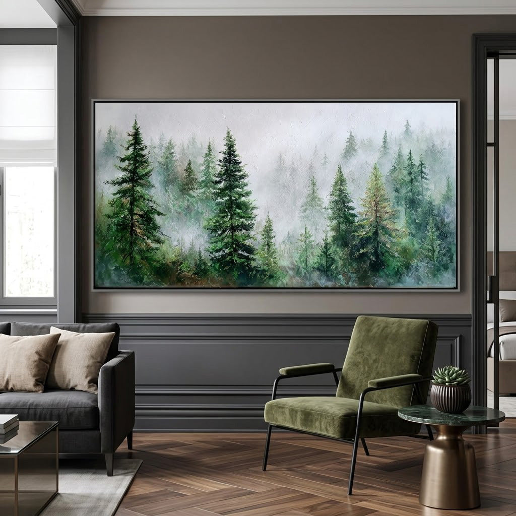 Misty Forest Landscape Wall Art #MT335