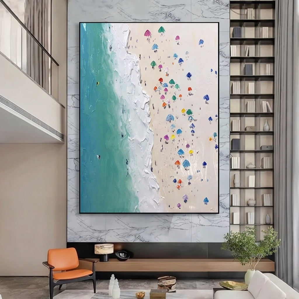 Textured Aerial Beach Wall Art #TO161