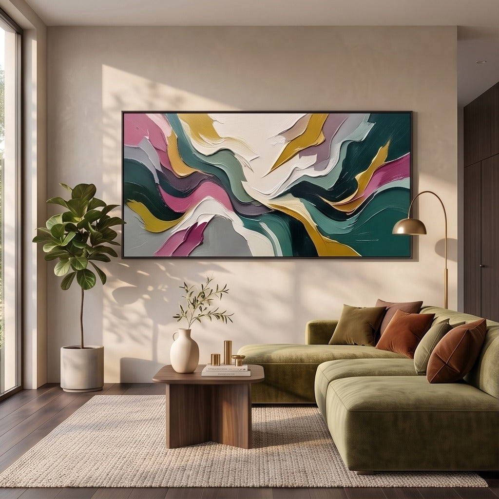 Textured Colorful Abstract Wall Art #TO056