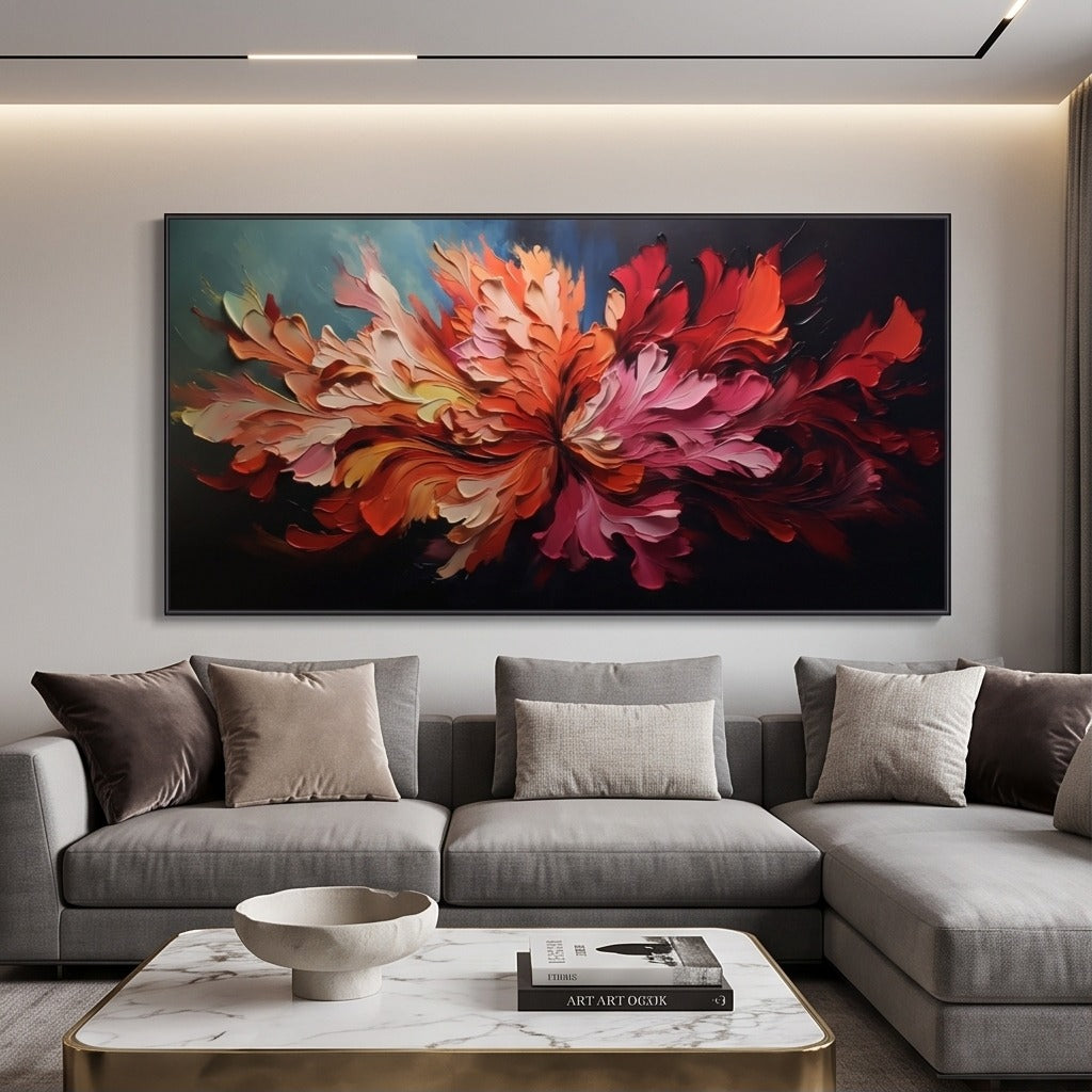 Textured Colorful Floral Wall Art #TO169