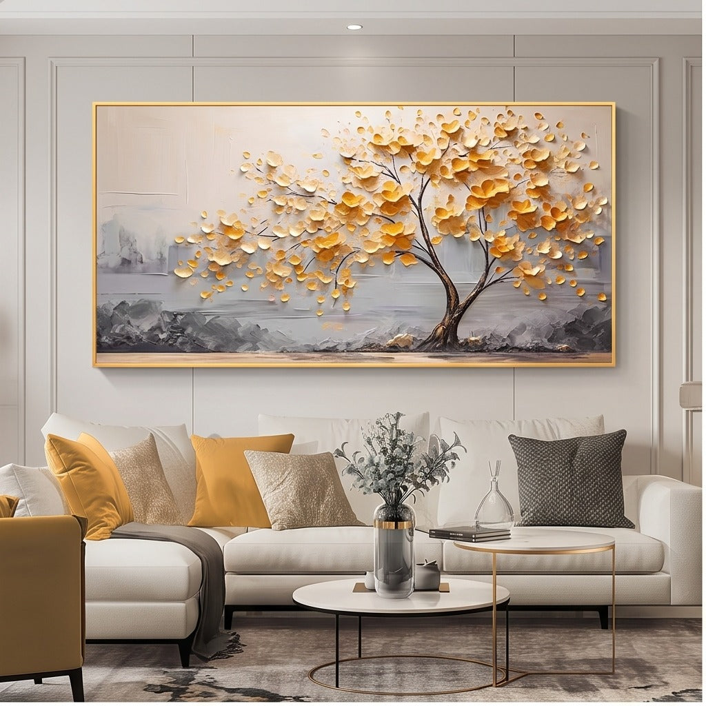 Textured Gold Tree Wall Art #TO328