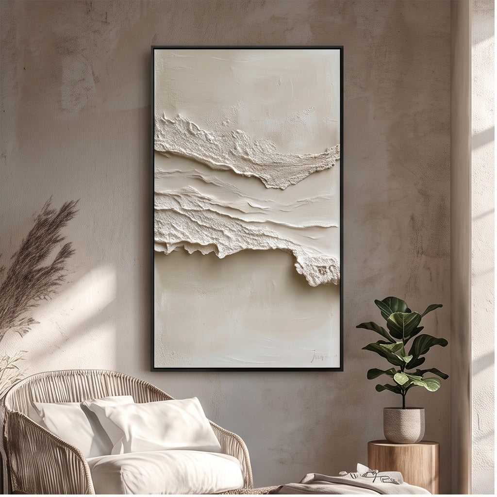 Textured Neutral Abstract Wall Art #TO040