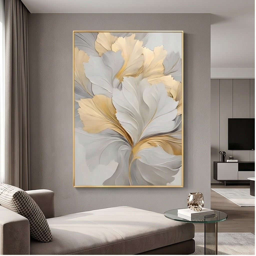 Textured Neutral Floral Wall Art #TO004