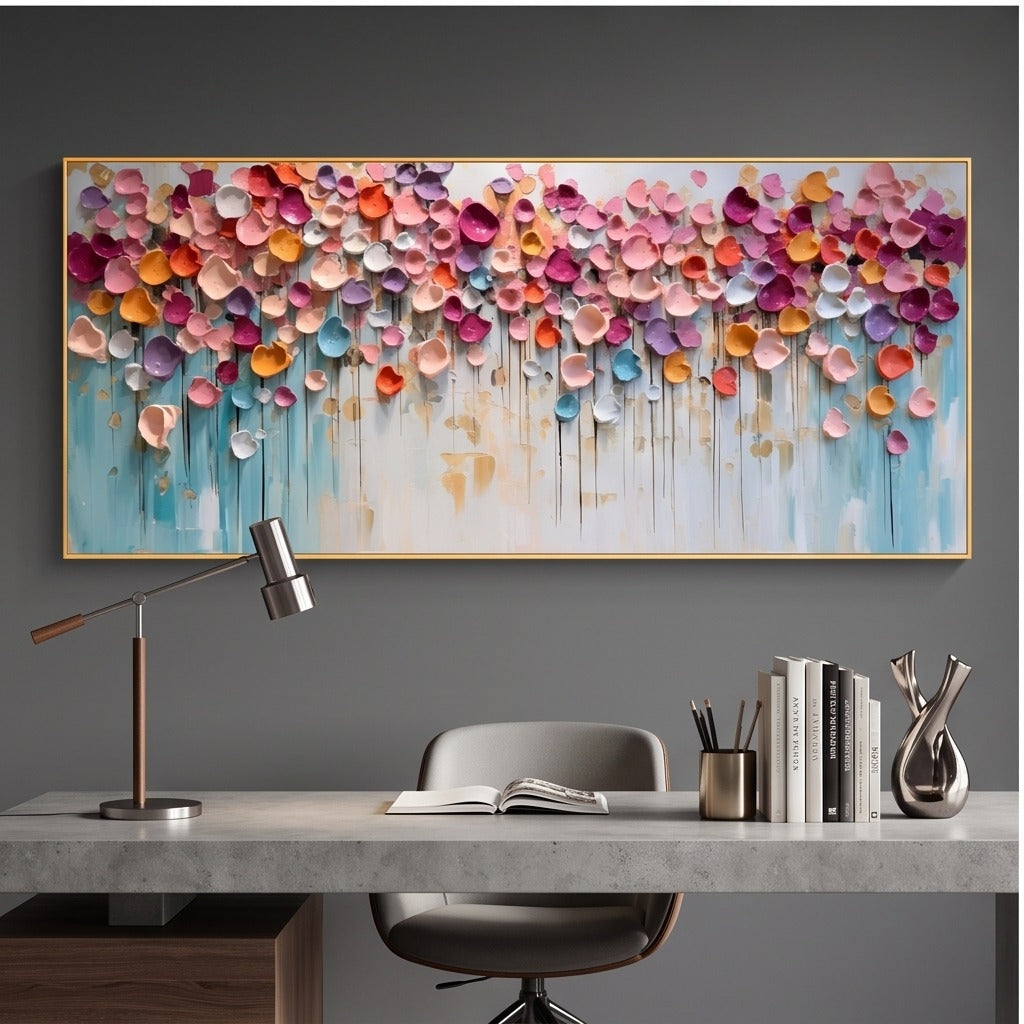 Textured Abstract Floral Wall Art #MT249