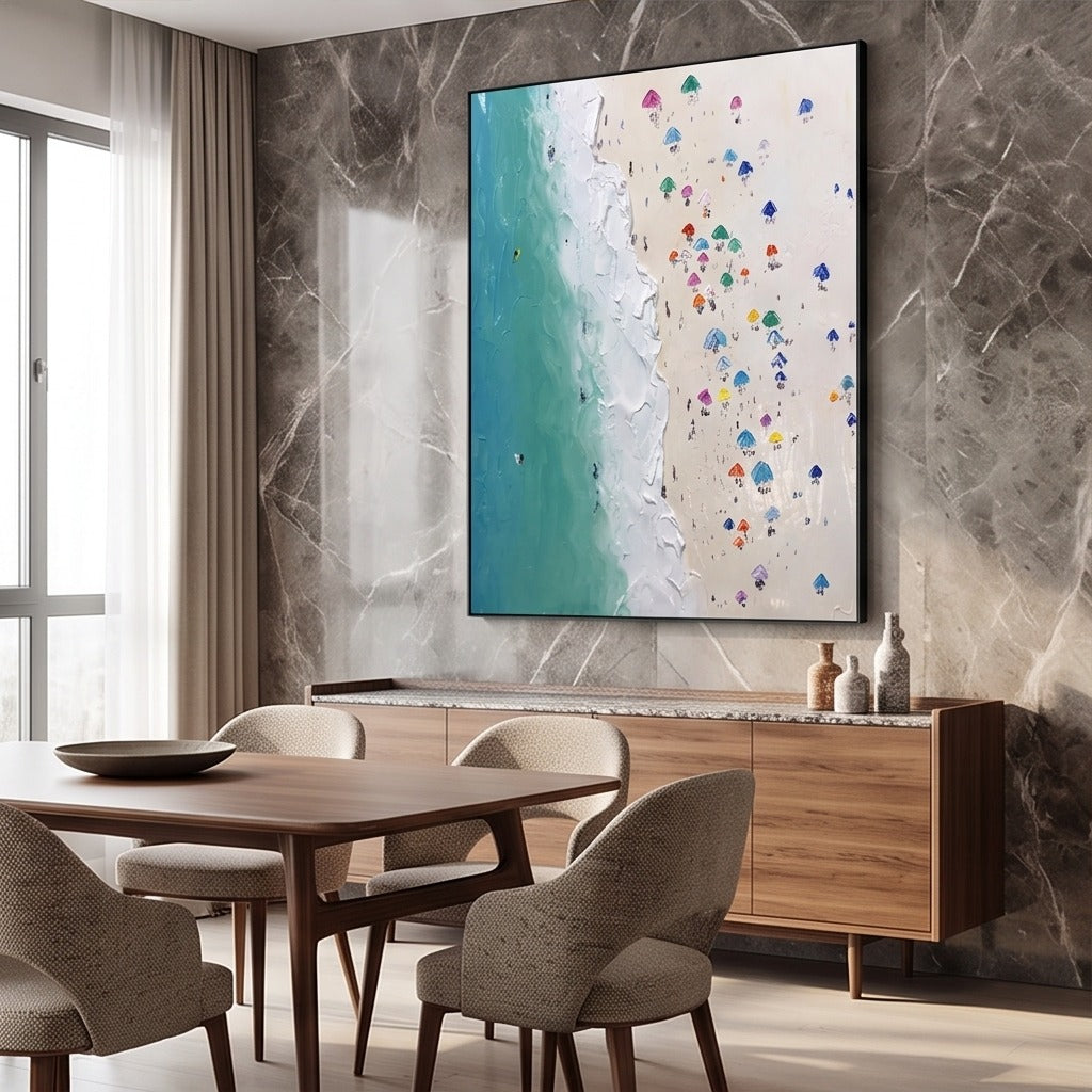 Textured Aerial Beach Wall Art #TO161