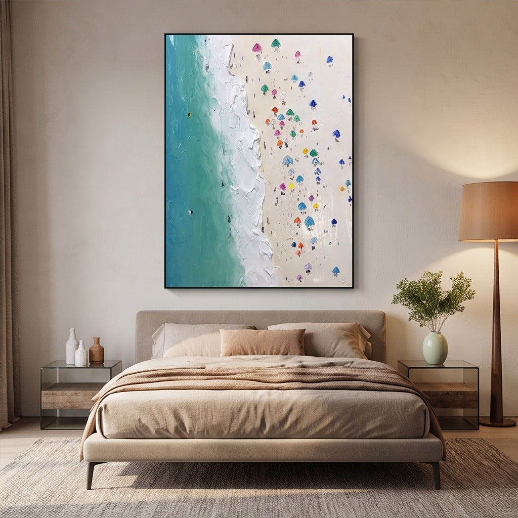 Textured Aerial Beach Wall Art #TO161