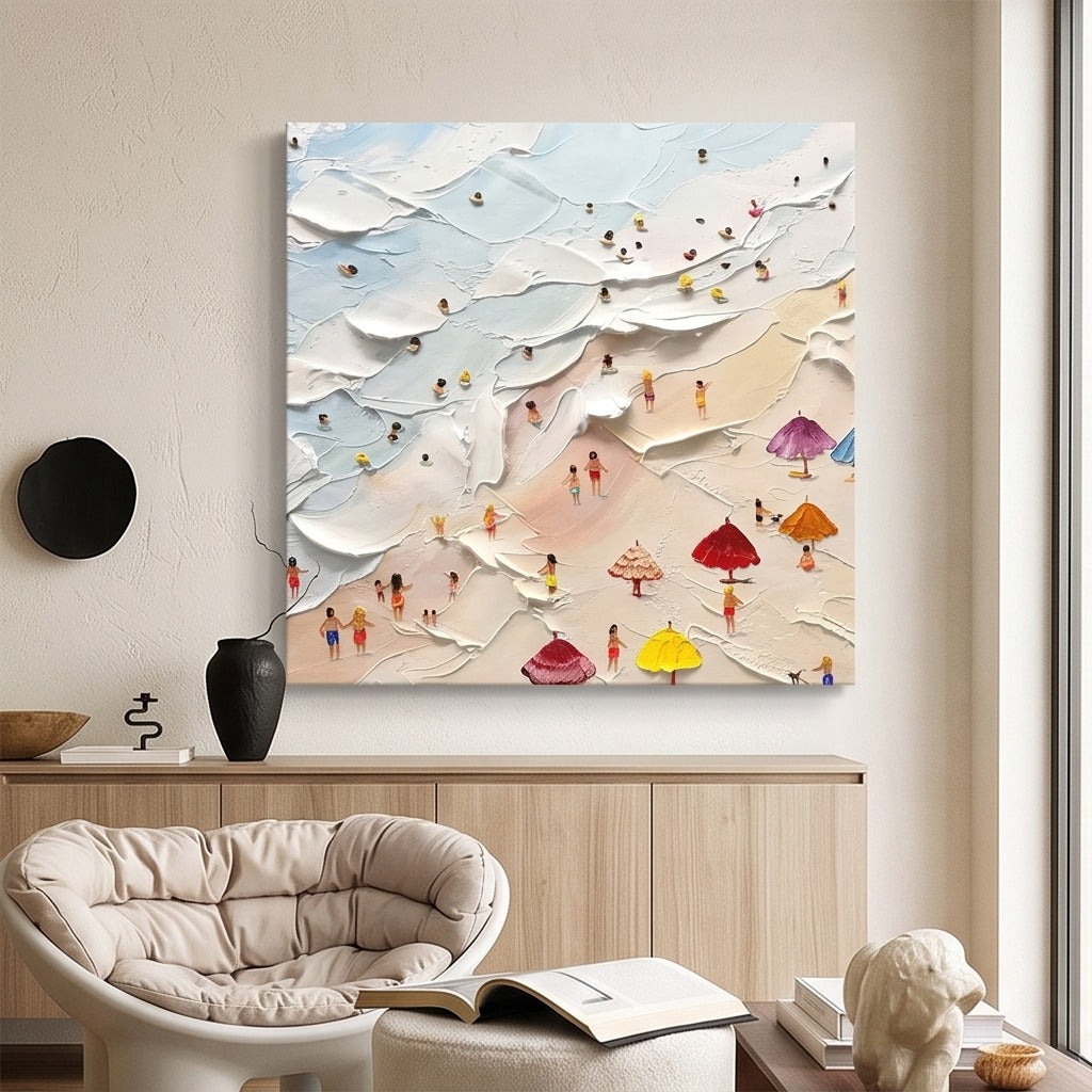 Textured Beach Scene Wall Art #TO861