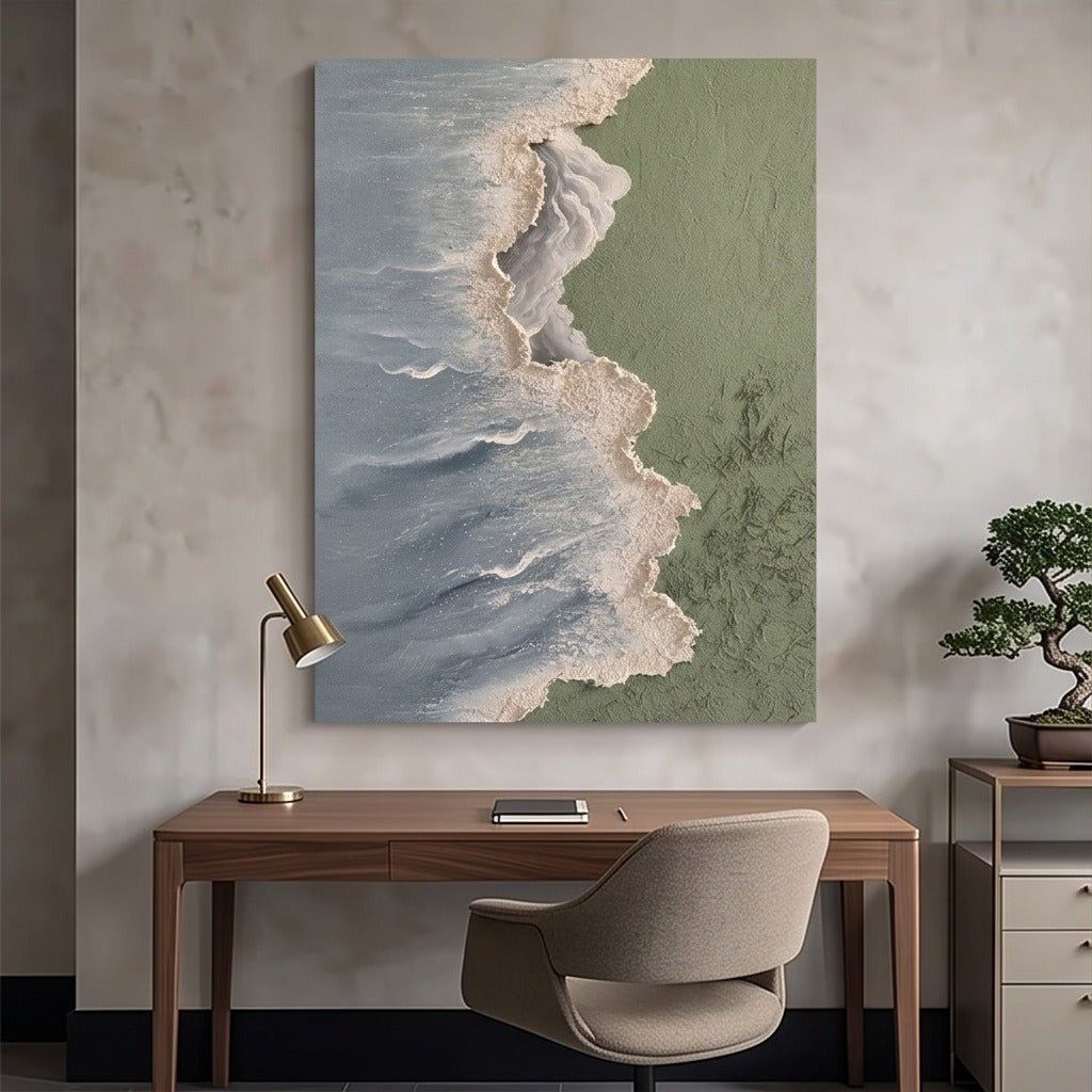 Textured Coastal Abstract Wall Art #TO192