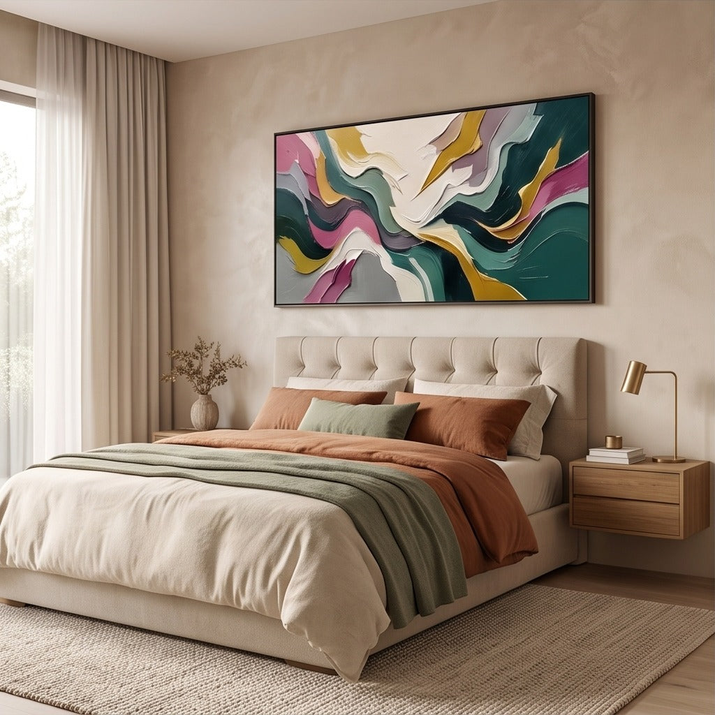 Textured Colorful Abstract Wall Art #TO056