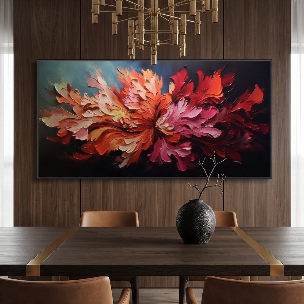 Textured Colorful Floral Wall Art #TO169